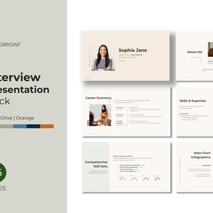 Jobbintervjupresentation | PowerPoint-mall | Presentation för företag | Modern professionell presentationsdesign