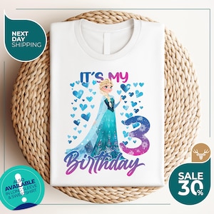It&#39;s My Birthday Elsa | Princess Birthday Shirt | Elsa Olaf theme Party | Princess shirt for kids | Gift Birthday Shirt | Elsa Family Tee