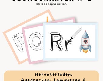 Learn to write the letters A-Z, writing, letter cards for elementary school, preschool, kindergarten, homeschooling, Montessori