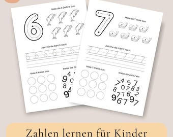 Learning numbers, counting, preschool worksheets, Montessori, learning materials, writing numbers, printable learning materials, kindergarten, daycare
