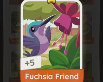Mogo Fuchsia Friend Sticker/s 1 Star Card/s (Set 2 Backyard Picnic)(Fast Delivery)