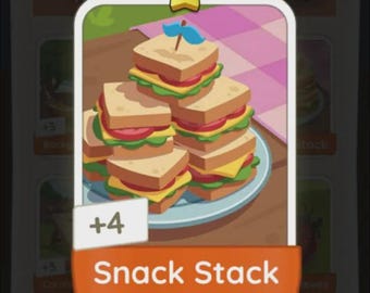 Mogo Snack Stack Sticker/s 1 Star Card/s (Set 2 Backyard Picnic)(Fast Delivery)