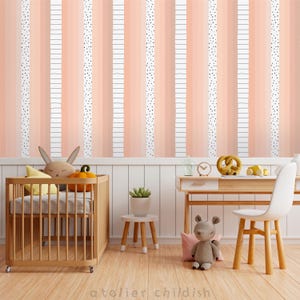 DOT & STRIPE DELIGHT Wallpaper - Powder