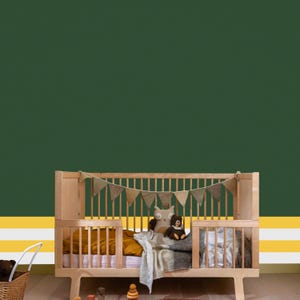 THEME FOREST - Papier peint à rayures I Forest Forest, Yellow Stripe Chorus