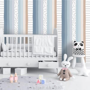 Carta da parati DOT & STRIPE DELIGHT - Calm Blue