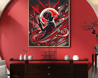 Persona 5 Inspired Artwork | Bold & Stylish Joker Digital Art