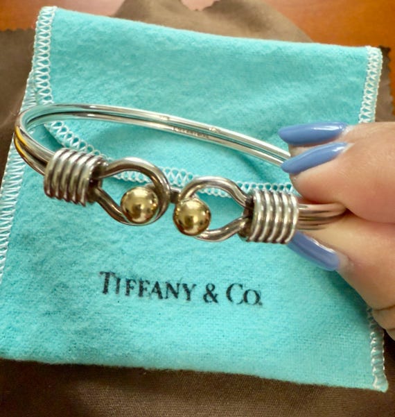 Tiffany & Co. Sterling Silver with 18k Gold Doubl… - image 1
