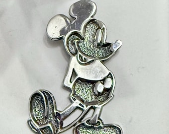 Vintage Disney Sterling Silver Mickey Mouse Pendant – Signed ©DISNEY • 1.5” Collector Charm