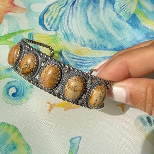 Carolyn Pollack Sterling Silver Jasper Cuff Bracelet - Southwestern Jewelry