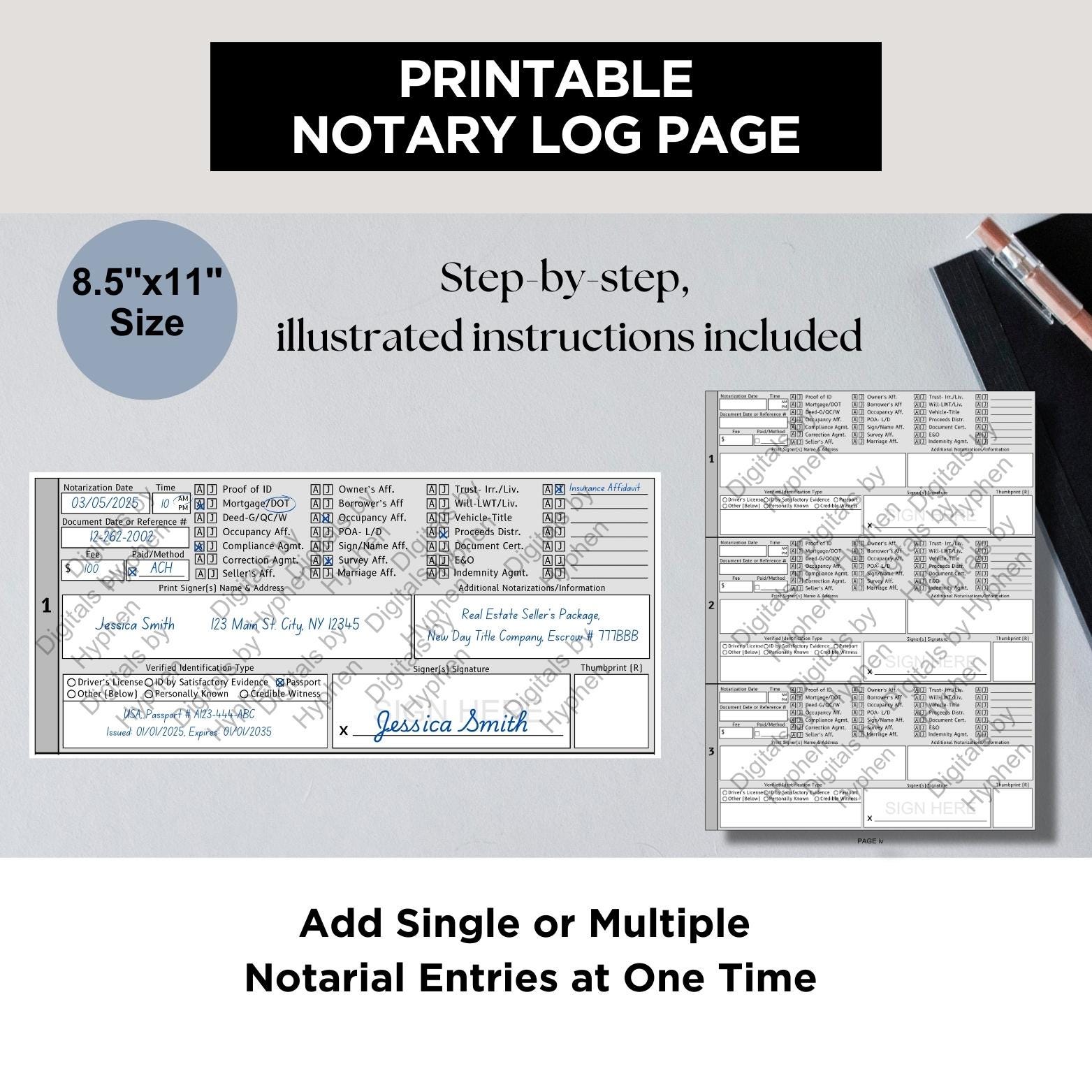 Loan Signing Agent Bundle: Notary Forms, Certificates, Scripts (digital ...
