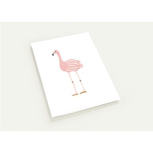 Cartões de felicitações de flamingo (pacote com 10) - em branco por dentro