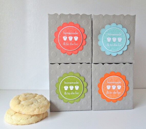 Items similar to Homemade & To Die For Baked Good Gift Bags Set of