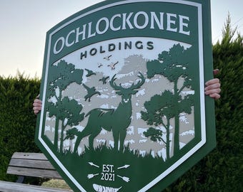 Personalized 3D Wooden Business Sign: Custom Logo Wall Art