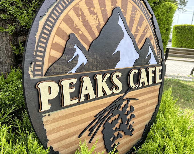 Custom 3D Wood Business Logo Sign: Handcrafted Brand Plaque