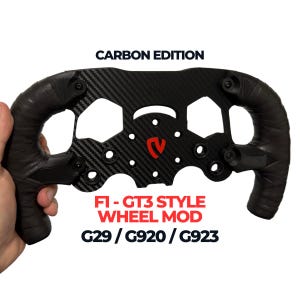 Pour Logitech G29/G920/G923 F1 - Volant de course de style GT3 Mod | Édition carbone | Adaptateur pour volant Sim Racing