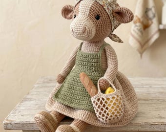 Cow Plush Crochet Pattern, Amigurumi Toy, Farm Animal Plushie, Nursery Decor, Beginner Friendly PDF.