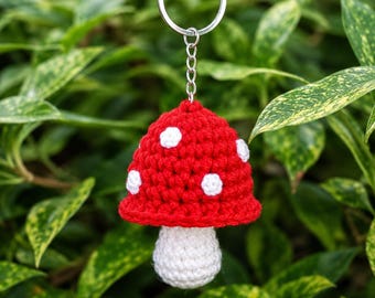 Crochet Toadstool Keychain Pattern PDF | Mushroom Amigurumi  | Crochet Charm | Beginner Friendly | Instant Digital Download