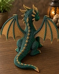 3D Beaded Dragon Pattern PDF | Dragons Beading Tutorial | Winged Dragon Sculpture | DIY Bead Animal product logo