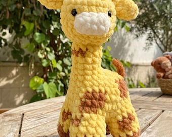 Crochet Giraffe Toy, Amigurumi Doll, Handmade Safari Animal, Nursery Decor Gift, Soft for Kids.