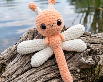 Dragonfly Crochet Pattern Amigurumi PDF, Easy Bug Tutorial, Stuffed Animal Pattern, DIY Nursery Toy.