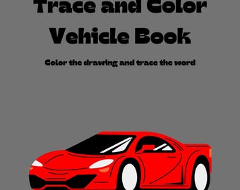 Coloring pages for Preschoolers | Coloring Pages | Tracing Coloring Pages | Toddler Coloring Pages | Teacher | Word Tracing | Vehicle Book