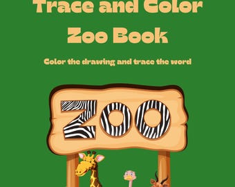 Coloring pages for Preschoolers | Coloring Pages | Tracing Coloring Pages | Toddler Coloring Pages | Teacher | Word Tracing | Zoo Book | Zoo