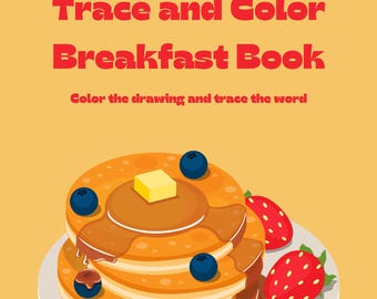 Coloring pages for Preschoolers | Coloring Pages | Tracing Coloring Pages | Toddler Coloring Pages | Teacher | Word Tracing | Breakfast Book