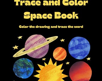 Coloring pages for Preschoolers | Coloring Pages | Tracing Coloring Pages | Toddler Coloring Pages | Teacher | Word Tracing | Space Book