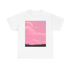 Dreamy Sunset Unisex Heavy Cotton Tee, Aesthetic Cloud Shirt, Casual Wear, Gifts for Nature Lovers, Soft Graphic Tee, Everyday Style