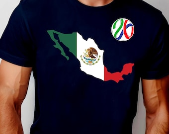VM 2026 Mexikos flagga T-shirt, supporterutgåva