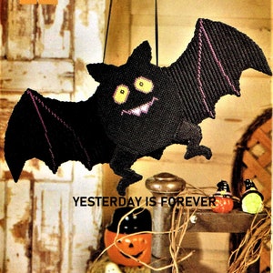 Plastic Canvas Pattern Huge HALLOWEEN BOUNCY BAT Instant Digital Download Free Shipping