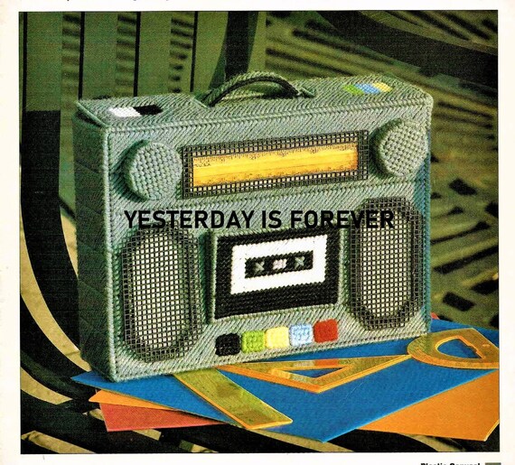 Plastic Canvas Pattern RARE Vintage BOOMBOX TOTE Instant Etsy