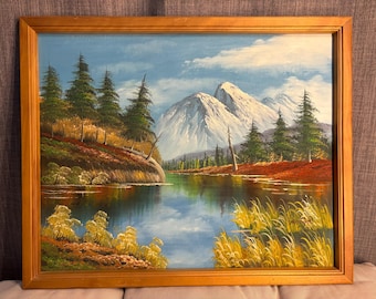 Oryginalny olej na płótnie - Pejzaż PNW