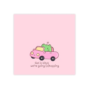 Kawaii Groda Sticky Note Pad: Rosa brevpapper för listor och PM
