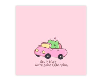 Cute Sassy Frog Note Pads, Kawaii Pink Sticky Notes Stationery for Lists, Reminders, Memos & Desk Decor