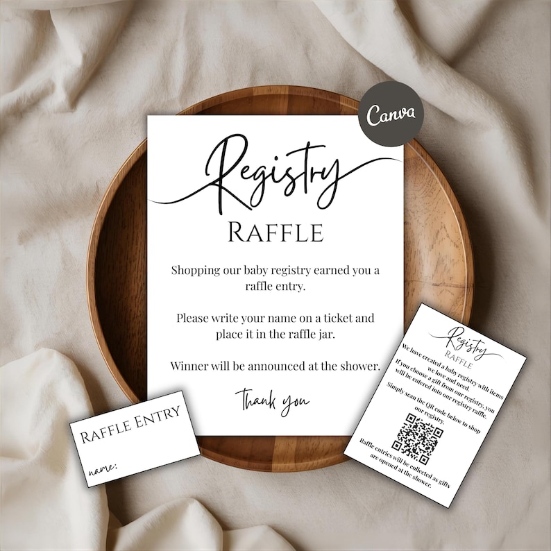 Raffle Script Baby Registry Raffle Template, Registry Raffle Sign, Baby Shower ...