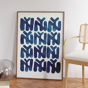 Hand-Drawn New York Symbols Poster - Cute Apartment Aesthetic NYC Wall Art