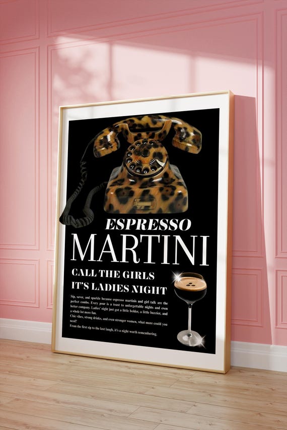 Espresso Martini Ladies Night Poster – Call the Girls Phone Art