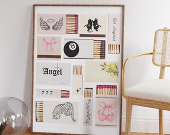 Matchbox Art Print – Trendy Aesthetic Collage (Digital Download)