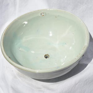 Ceramic Hanging Bowl Planter | Bowl Flower Pot | Outdoor Plant Pot | Handmade Wheel-Thrown Pottery Pot | Macramé not included