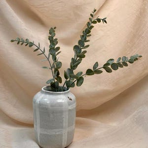 Monochrome Grid Vase | Minimalist Style Home Decor | Handmade Stoneware Flower Vase | Wheelthrown Pottery | Checkered Vase |