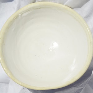 White Monochrome Bowl | Minimal Salad or Pasta Serving Bowl | Rustic Dinnerware | Kitchen Decor | Housewarming Gift