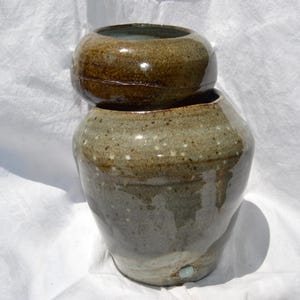 Second Sale | Stacked Planter Pot | Double Ceramic Planter | Handpainted Indoor Outdoor Flower or Succulent Pot