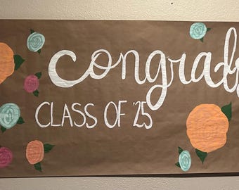 Custom Hand Painted Banners | Baby Shower | Wedding | Graduation | Engagement Party | Bridal Shower | Party | Events | Free Shipping