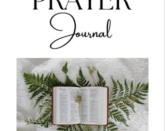 Prayer Planner & Journal (45 Page Beautiful Template) Instant Download Printable PDF and Editable Canva Link
