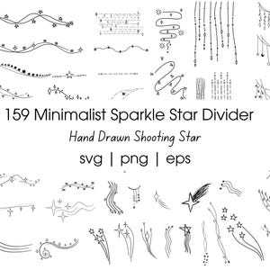 Star Clipart  Hand-drawn SVG Bundle, Star png, Sparkle Stars SVG, Star Clipart, Star Silhouette, Star Cricut File, Star Icons, Twinkle