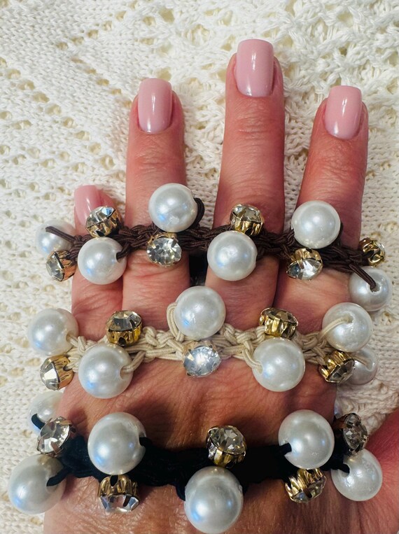 3 Pcs Pearl Hair Tie/elastic Accessory for Girls display picture 2