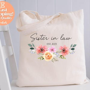 Sister In law tote bag, Sister In law Gift Bag, Sister In law Bag, Sister In law Gift Ideas, Gift for Sister In law