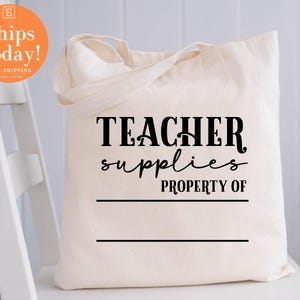 Teacher Supplies  tote bag, Teacher tote bag, teacher appreciation,rainbow design,teachers gift, teacher appreciation gift, gift for teacher