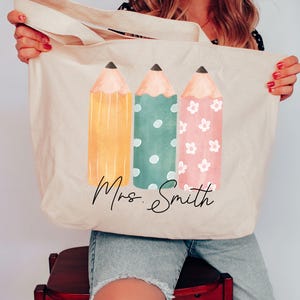 Teacher Tote Bag, Customized Teacher Tote Bag, Gifts for Teachers, Teacher Life, Personalized Teacher Gift, Custom Tote Bag